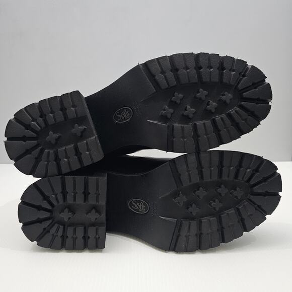 NEW Sofft Jordie Ankle Boot Women 10 Black Leather Waterproof Chelsea Block Heel - Picture 11 of 14